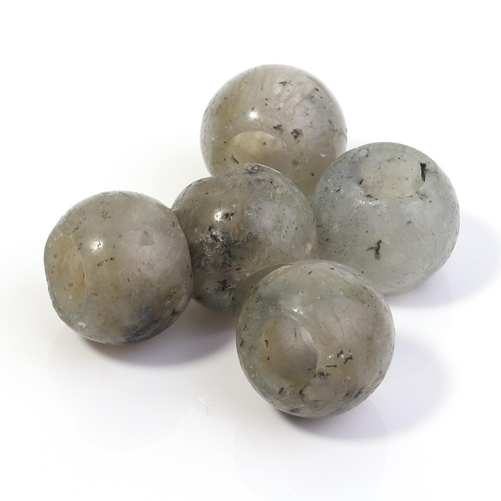 5pcs/lot Natural Stone Big Hole Beads Agate Jade Tiger Eye Turquoise Loose Beads For DIY Handmade Bracelet Earrings Accessories