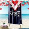 Go Sydney Roosters Print Beach Towel, Large Soft Quick Dry Towel for Beach Camping Swimming