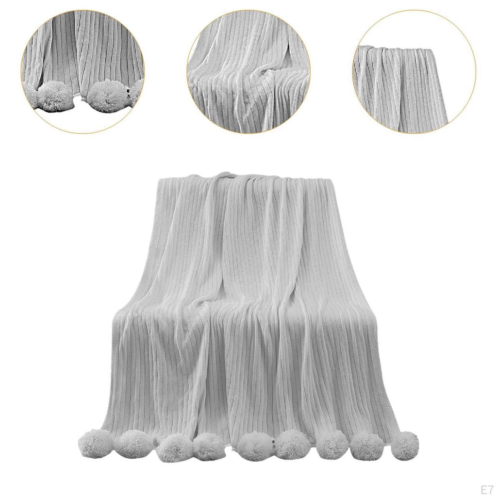 Decorative Blanket Tissue with A Gentle Welcoming Ball 39.37 Inx41.34 Inches for Women