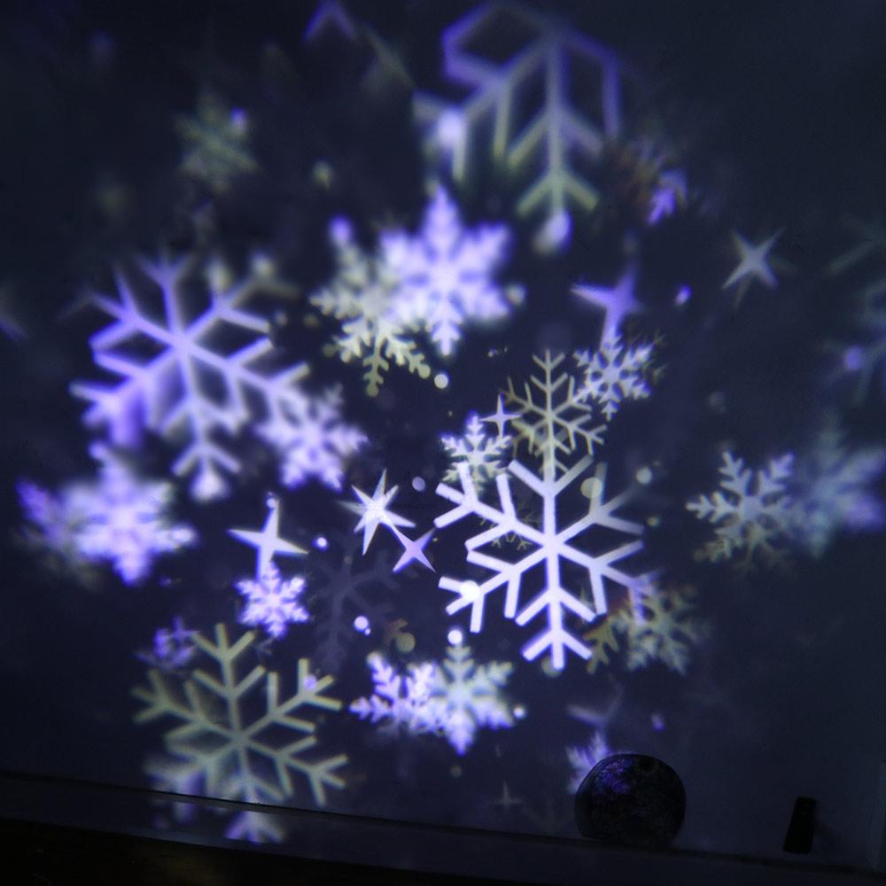 Rotating Patterns Laser Projector Light Waterproof Design Snowflake Laser Light  Christmas Holiday