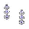 Vivienne Westwood Warwick Saturn Studded Detail Silver Hoop Earrings Women earrings Lavender 6203007T02P250
