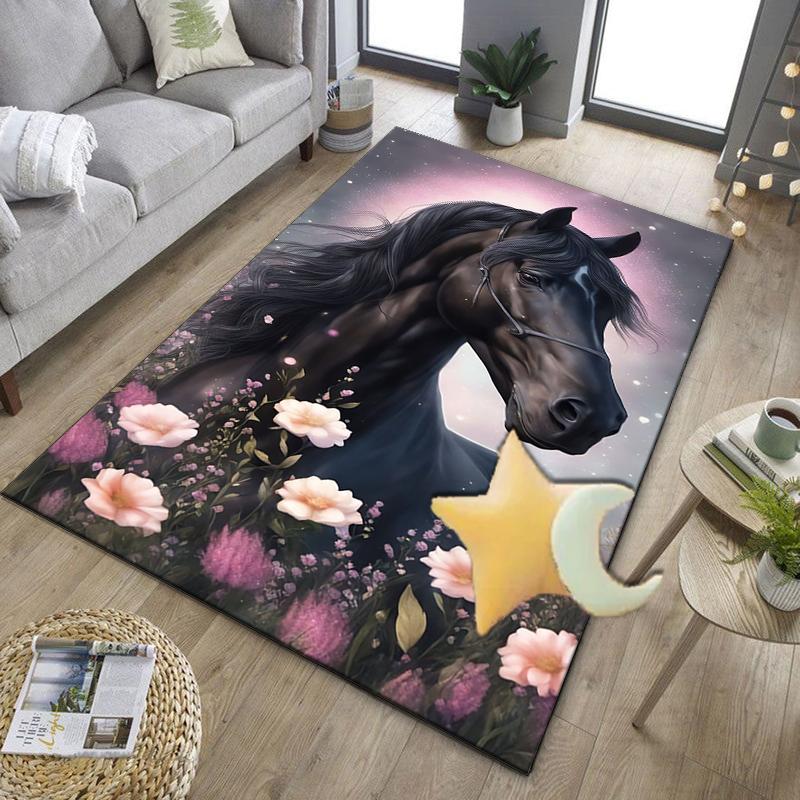 Ethereal Horse Fantasy Office Rug Chair Mat, Entryway Carpet, Suitable for Front Door, Bedroom, Living Room, Desk, Holiday Gift