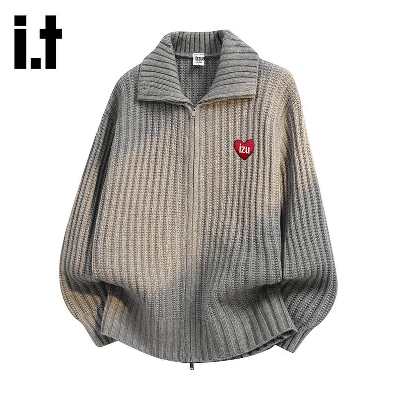 izzue Unisex Henley Neck Cardigan Sweater