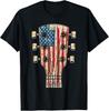 American Flag Guitar 4th of July Guitarist USA Country Music Gift Unisex T-Shirt