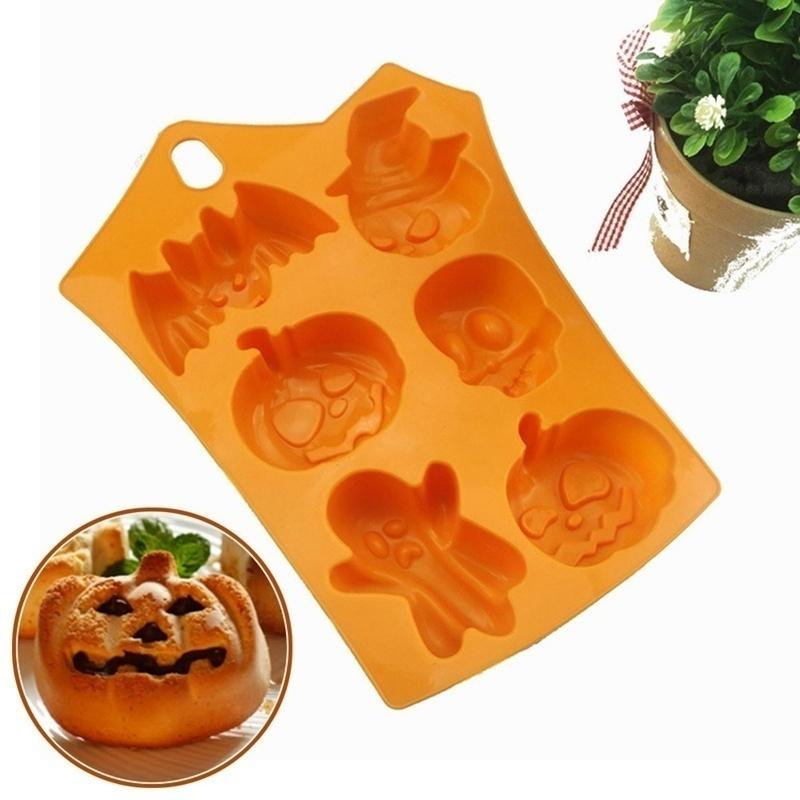 Silicon Crayon Happy Halloween Home Decoration Silicon Pumpkin Cake Mold Kitchen Baking Tools Mold Cake Silicon Mold