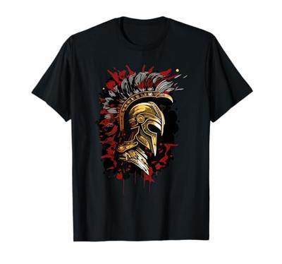 Spartan Symbol Fighter Gladiator Helmet Sparta 300 T-Shirt