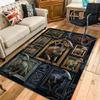 Dinosaur Gallery Pattern Rug Floor Mat for Living Room or Bedroom Soft and Comfortable Carpet a Gift for Birthday and Holiday.