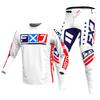 NOVO 2026 FXJ conjunto de equipamento branco para enduro motocross jersey calças mx vestuário de moto verde fato para mtb carracing equipamento Off Road