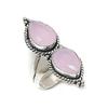 Anello in Argento Sterling 925 con Pietra Naturale Calcedonio Rosa Misura 8 AR-16798