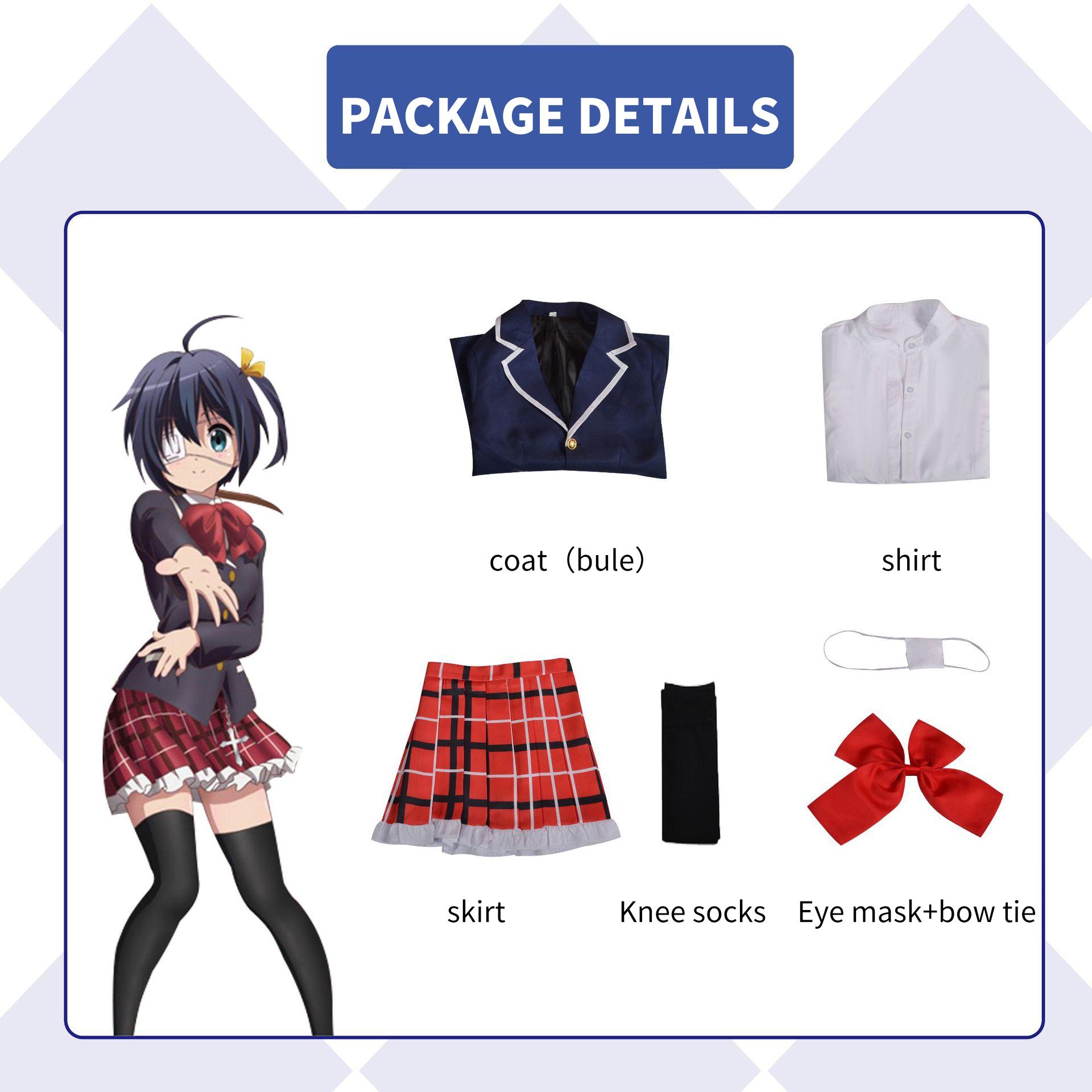 

Anime Love Chunibyo Other Delusions Takanashi Rikka Dekomori Sanae Cosplay Costume Wig Adult Woman Skirts Uniform Suit Halloween XXXL&Traditional Cultural Wear