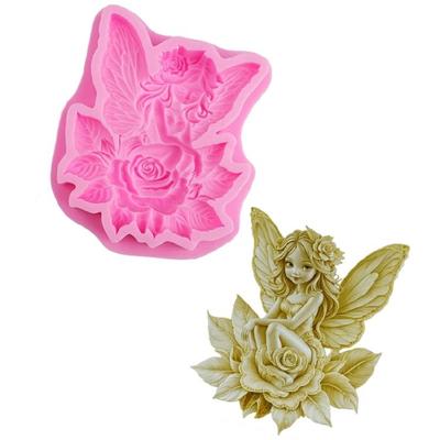 Flexibles Rosen-Schmetterlings-Feen Silikon Fondantform für Epoxidharz-Basteln, Backen, Kerzenherstellung und Kuchendekorationen