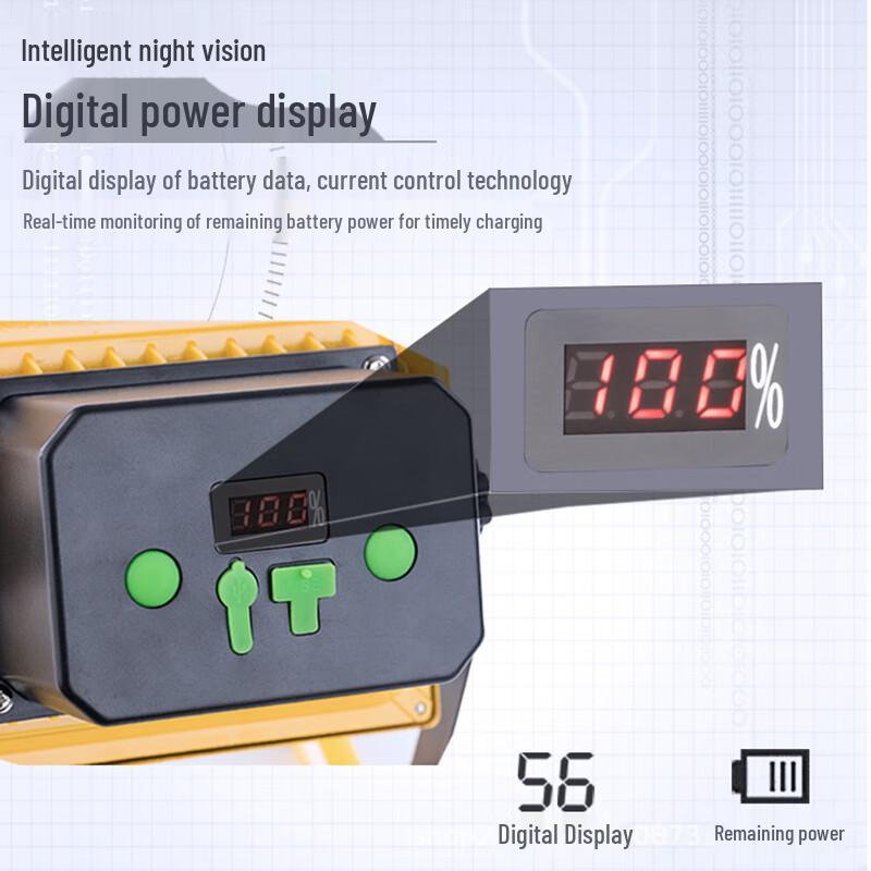 Zushu 800W Equivalent LED Rechargeable Floodlight with Remote