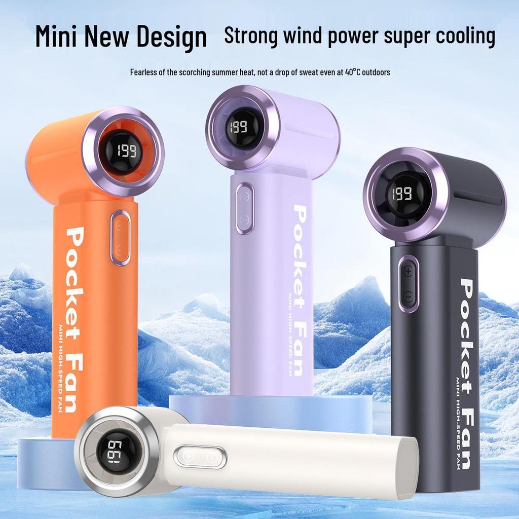 Portable Handheld T317 Fan: Strong Wind, Long Battery Life, Compact Design