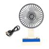 Vintage Desk Fan Adjustable Speed USB Rechargeable Summer Cooling Fan Strong Wind Quiet Portable Outdoor Travel Personal Fan