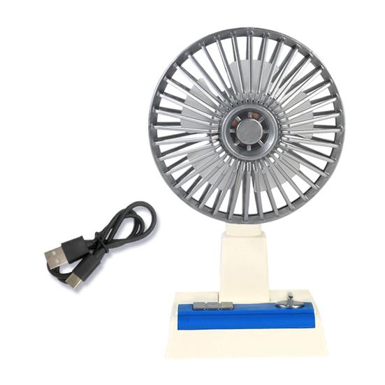 Vintage Desk Fan Adjustable Speed USB Rechargeable Summer Cooling Fan Strong Wind Quiet Portable Outdoor Travel Personal Fan
