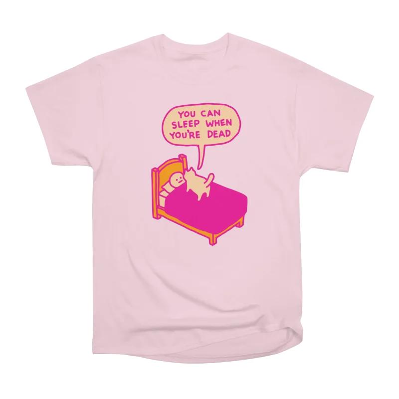 Men Casual Shirts Short Sleeves CAT MORNINGS Pink Tees Oversized T-shirts S