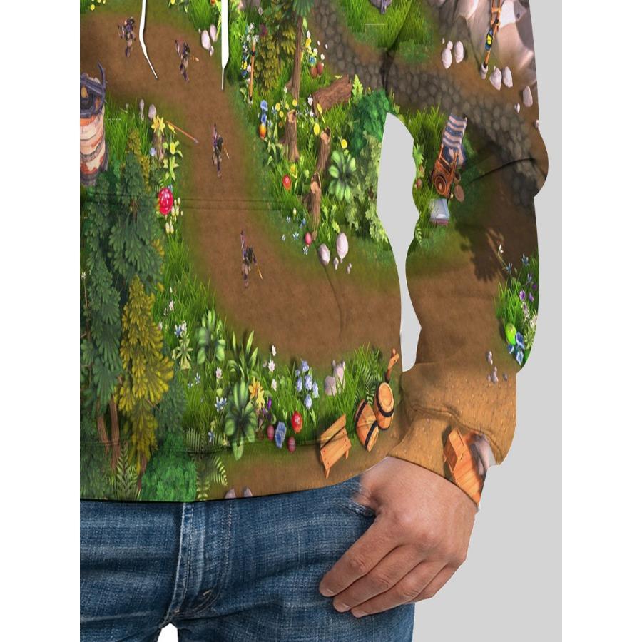 Löwe 3D-Druck Herren Hoodie Lässiger Herbst Winter Tier Wolf Pullover Mit Kapuze Langarm Modetrend Sportbekleidung Sweatshirt