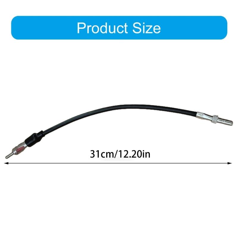 Car Stereo FM AM Antenna To DIN Connector Wire Adapter Cable Radio Antenna Adapter Automotive Radio Exterior Part