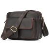 Mens Genuine Leather Shoulder Bag Messenger Bag Soft Cow Leather Crossbody Bags Daily Sling Bag Male Crossbody Bag Multifunction