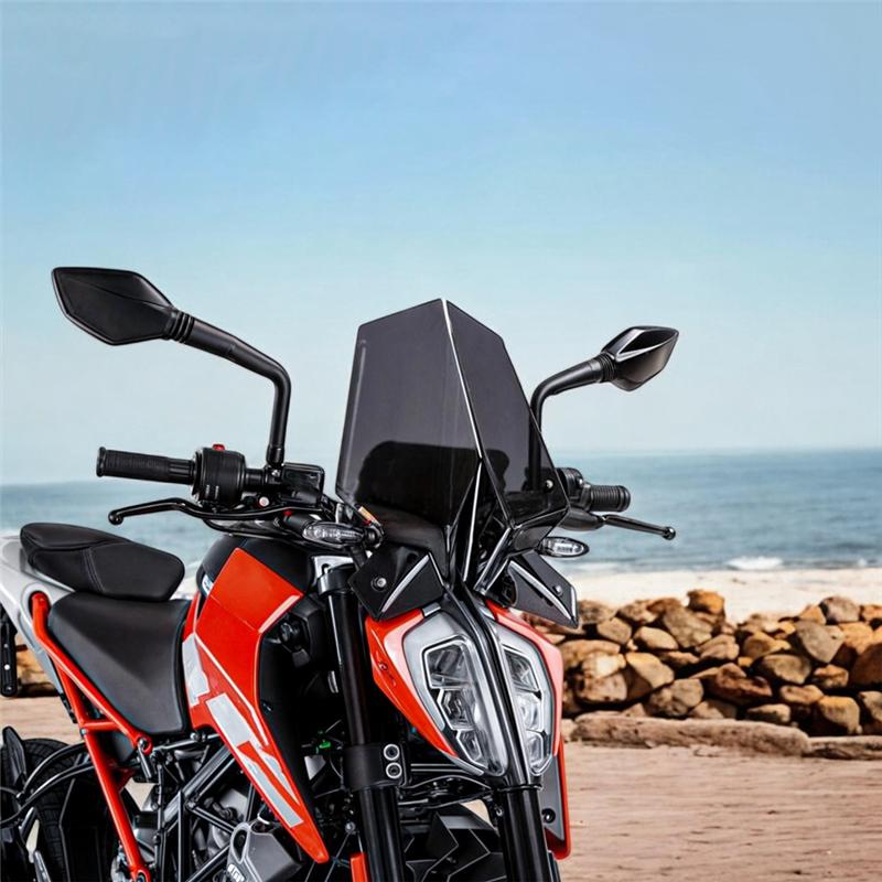 NEW-For DUKE 125 200 390 2017-2025 Motorcycle Windscreen Windshield Screen Shield Bracket Wind Deflector Protection Shell