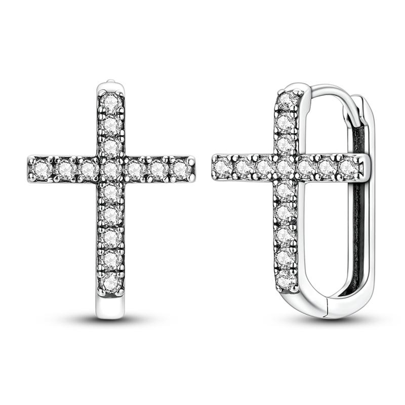 925 Sterling Silver Earrings Eternal Infinite Love Heart Starlight Hoops Earrings for Women Ladies Wedding Jewelry Fashion Gifts