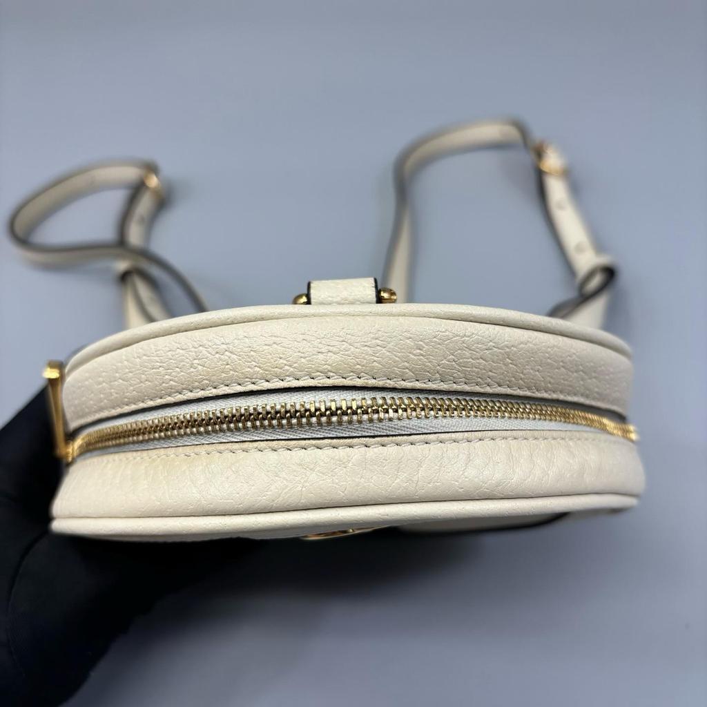 [Pre-Owned] Ophidia Double G Logo Stripe Fabric Mini Backpack - Very Good #W4VCWK