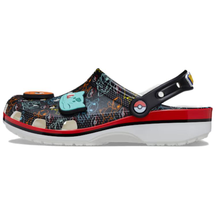 POKEMON x Crocs Classic clog Comfortable and stylish hole shoes for men and women in black.
