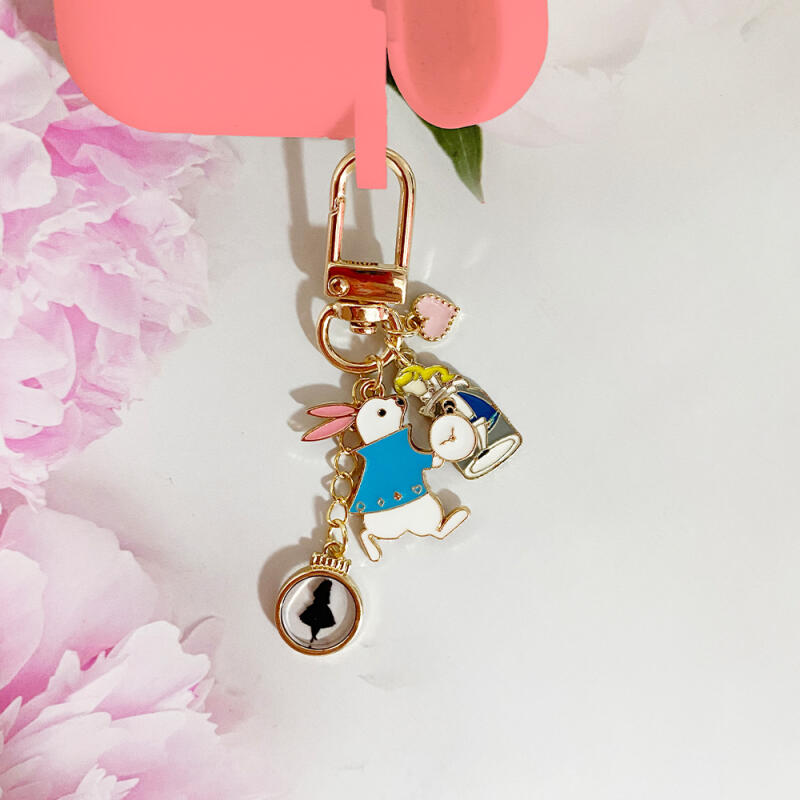 Alice Rabbit Metal Keychain Single product