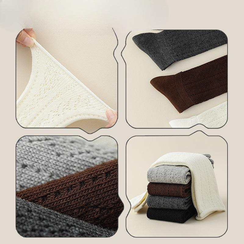 Yoga Socks for Women, Spring and Autumn, Pile Socks for Women, Mesh, Rolled, Thick-needle Calf Socks, Sports and Fitness Socks for Women