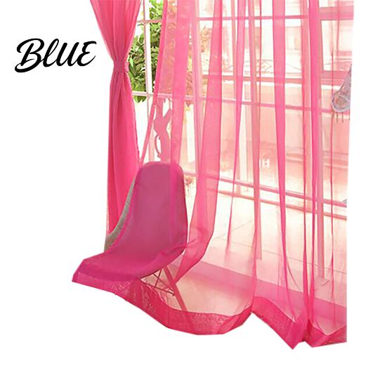 Lightweight Gauzy Valances Sheer Home Curtain Drape Door Window Wedding Decor