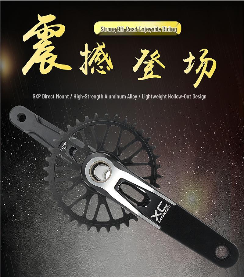LUTU GXP Mountain Bike Crankset: Hollow Integrated 11/10/12-Speed AM/XC Single Chainring.