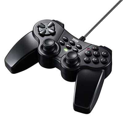 Sanwa Direct Gamepad, 16 Buttons, Full Button Rapid Fire Support, Xinput Compatible, Vibration Function, Windows Only, Matte Black, 400-JYP62UMBKX