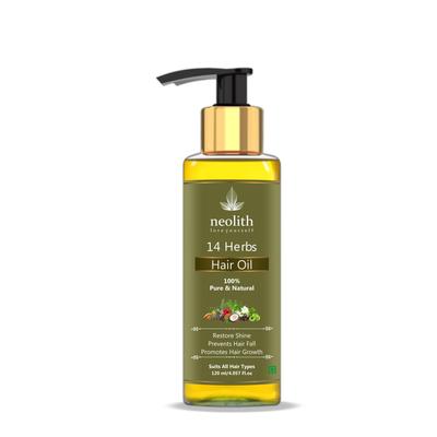 Olio per cuoio capelluto e capelli con 14 erbe per il controllo della caduta dei capelli, il nutrimento del cuoio capelluto, la ricrescita dei capelli || 100 ml