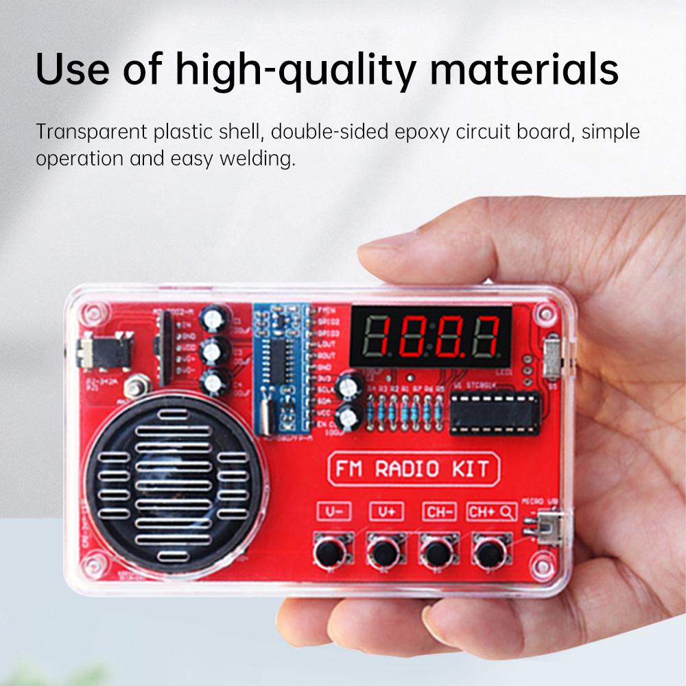 Radio Electronic DIY kit FM Circuit Board Production Parts Microcontroller Electronic Production Welding Practice RDA5807 8002D