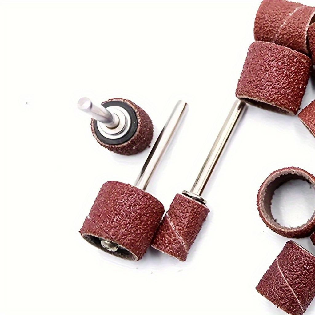 132-Piece Sanding Set with Drum Mandrels and Rubber Polishing Sleeves for Tool