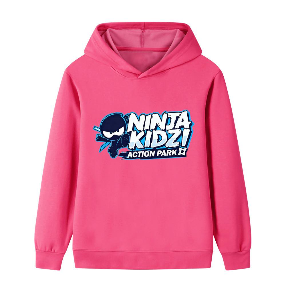 B1174 Kids Boys Girls NINJA KIDZ Print Casual Long Sleeves Hoodie