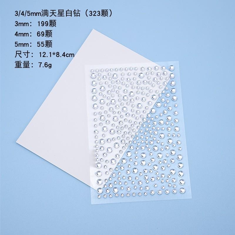 Combination Face Diamond Laser Colorful Diamond Sticker Face Tear Diamond Eyebrow Sticker Star Moon Nail Art Jewelry