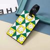 Trendy Soft Rubber Luggage Tag: Colorful Geometric Camouflage Polka Dot Pattern, Wear-Resistant & Waterproof Travel Essential.