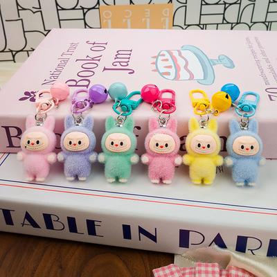 Anime Peripherie Kawaii Niedlich Cartoon Labubu Schlüsselanhänger Anhänger Auto Schlüsselanhänger Kreative Rucksack Dekoration Zubehör Geschenke