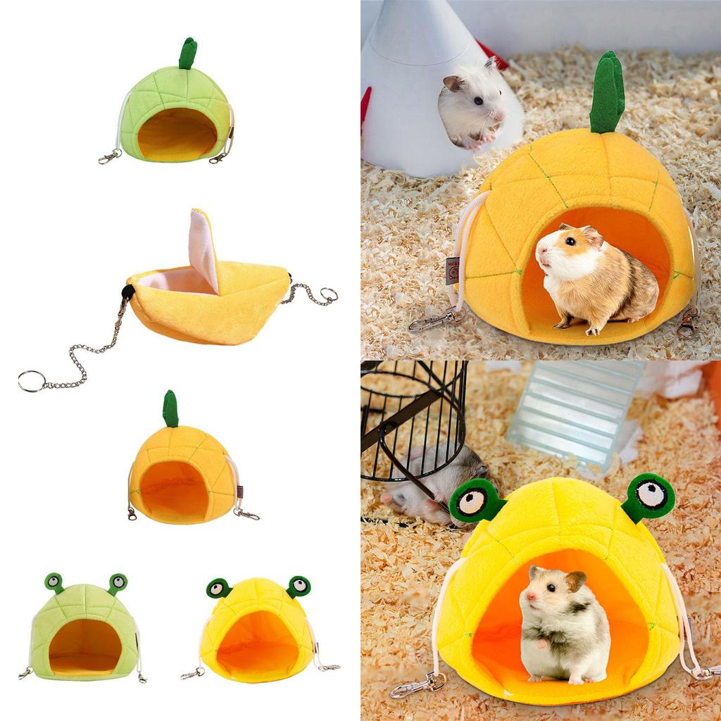 Hamsterbett, Versteck für Kleintiere, süßes Hamster-Hängehaus, warmes Meerschweinchenbett für den Schlaf von Eichhörnchen, Mäusen, Chinchillas und Igeln