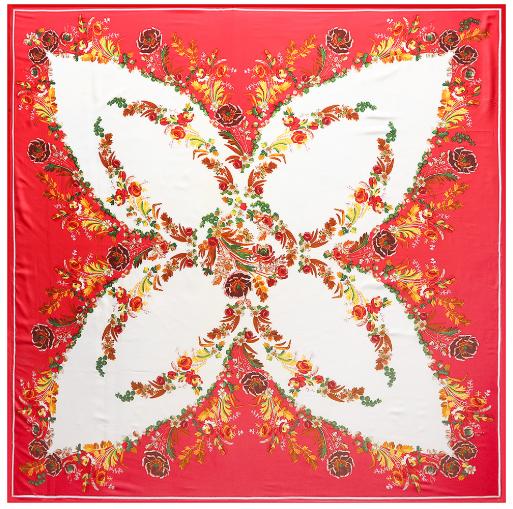 130*130cm Silk Bohemia Butterfly Peony Design Scarves Women Foulard Square Hijab Scarf Ladies Shawl Wrap Muffler Female Hijab