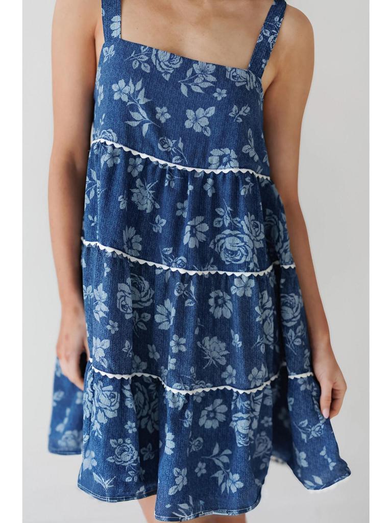 25th Anniversary Cross-Border A-Line Denim Dress - Women's Spaghetti Strap Pleated Backless Tank Top