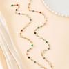 LATS New Luxury Colourful Long Tassel Necklace for Women Shiny Rhinestone Crystal Zircon Choker Bohemian Statement Jewelry Gifts