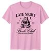 Late Night Book Club Just One More Chapter Cat TShirt