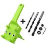 Drilling Guide Tool with 6/8/10mm Hole Punch Locator for Woodworking Projects Including Easy Setup Mechanism