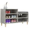 VidaXL Shoe Cabinet Concrete Grey 102x36x60 Cm Engineered Wood 819728