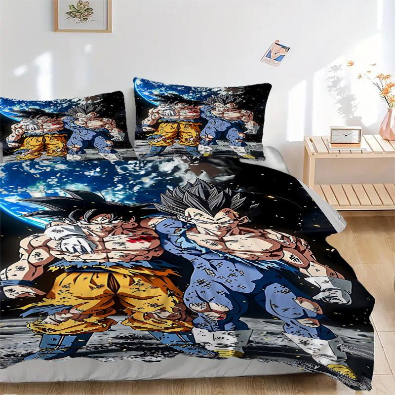 

3pcs Saiyan Armor Duvet Cover Set - Soft & Breathable Bedding, Includes 1 Duvet Cover and 1/2 Pillowcases (No Insert) yy251107200 135x200cm