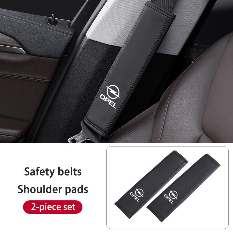 AAAYT1 For Opel Car Seat Belt Shoulder Rest Leather Anti-Scratch Comfort Protector Corsa Astra H G J Insignia Vectra Zafira Meriva