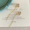 French Gold Flower Tassel Earrings - Elegant, Luxurious, and Versatile Women's Ear Jewelry