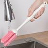 Cleaning Brush with Extended Handle Soft Food-Grade Silicone Head Baby Feeding Bottle Brush Family Bottle Cleaning Tool